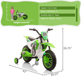 TOBBI Kids Electric Motorbike with Training Wheels - All-in-One Kid-Powered Ride
