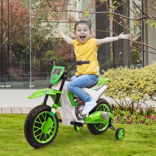 TOBBI Kids Electric Motorbike with Training Wheels - Fun and Safe Ride for Young Riders