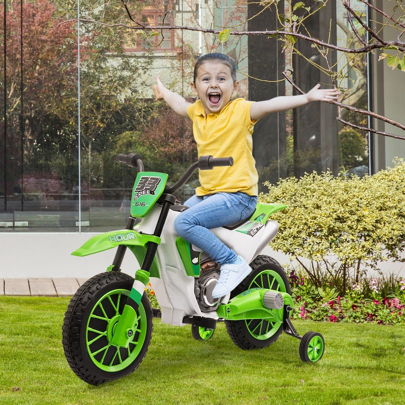 TOBBI Kids Electric Motorbike with Training Wheels - Fun and Safe Ride-On Vehicle