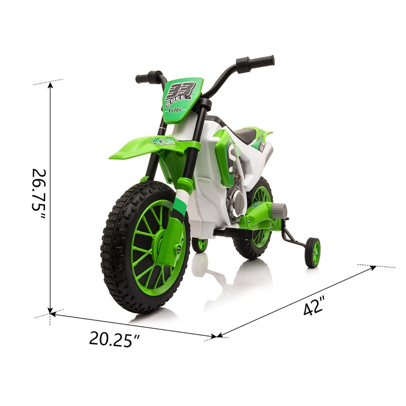 TOBBI Kids Electric Motorbike with Training Wheels - Perfect Gift for Young Riders
