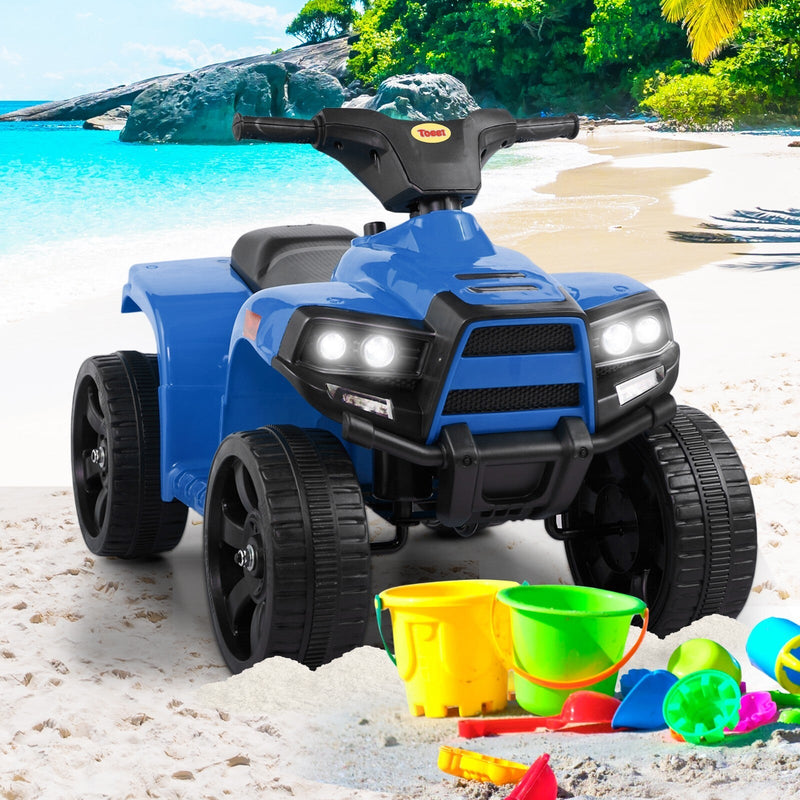 Kids Electric Ride-On ATV Quad Car Toy with LED Headlights and Speed Indicator