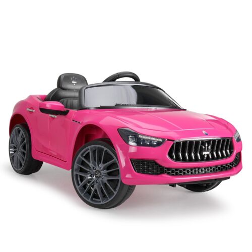 TOBBI Licensed Maserati Gbili 12V Battery Powered Ride-on Toy Car for Kids with Remote Control - Pink