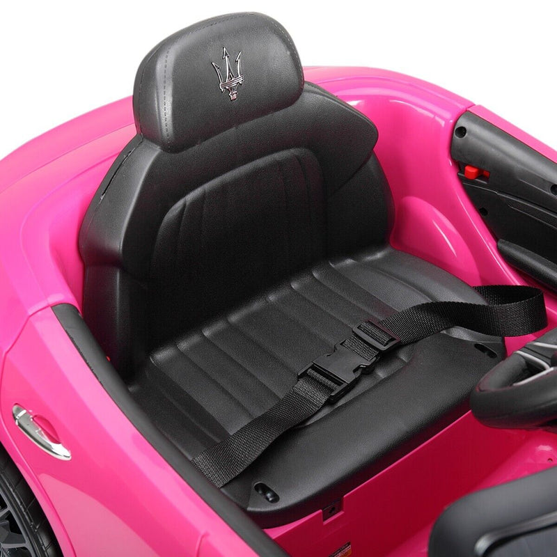 TOBBI Pink Licensed Maserati Gbili Kids Ride on Toy 12V Battery Powered Car with Remote Control