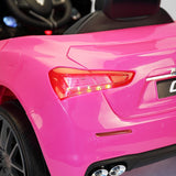 TOBBI Licensed Maserati Gbili 12V Battery Powered Ride-on Toy Car for Kids with Remote Control - Pink