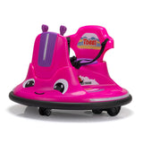 12V Electric Snail-Shaped Ride-On Car for Toddlers with 360° Rotating Bumper