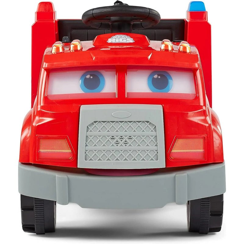 6V Battery-Powered Toddler Fire Truck with Sound Effects for Ages 1.5+