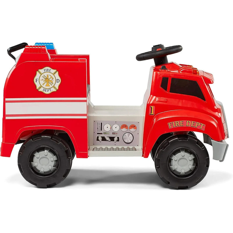 6V Battery-Powered Toddler Fire Truck with Sound Effects for Ages 1.5+