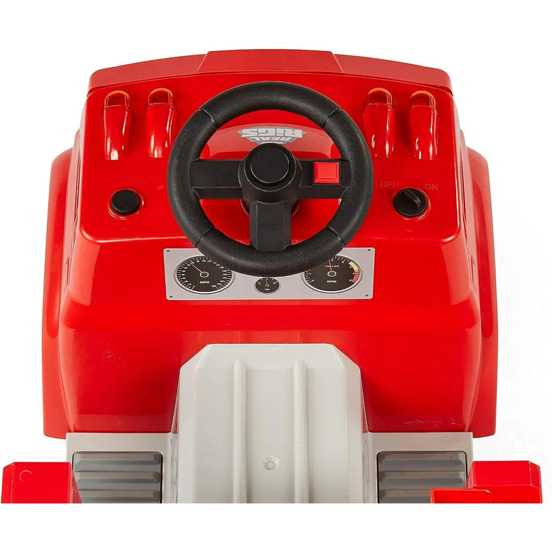 6V Battery-Powered Toddler Fire Truck with Sound Effects for Ages 1.5+