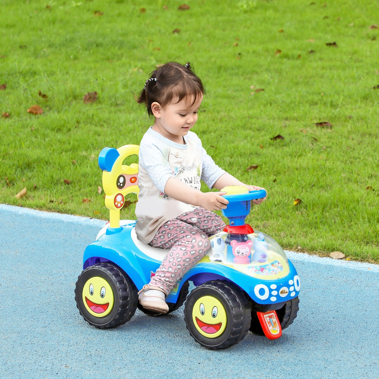 Toddler Push Foot-to-Floor Sliding Ride-On Car for Kids Blue