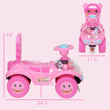 Toddler Push and Ride Foot-to-Floor Sliding Car for Kids Pink