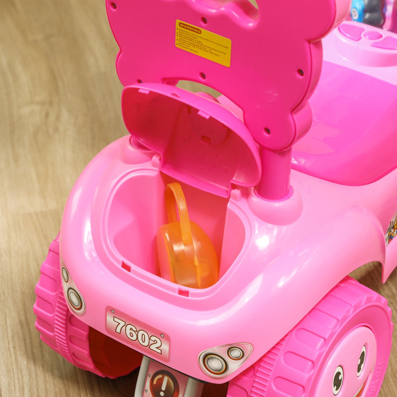 Toddler Push and Ride Foot-to-Floor Sliding Car for Kids Pink