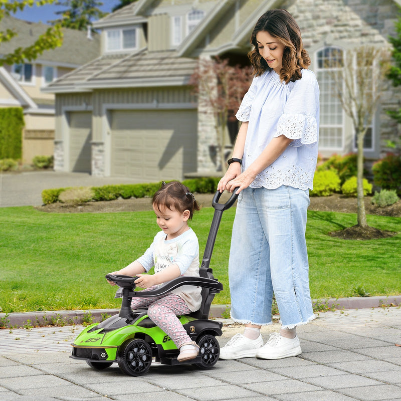 Green Toddler Push and Walking Car Stroller for Ages 1-3