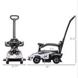 Toddler Push Walker Car Stroller with Music for Ages 1-3