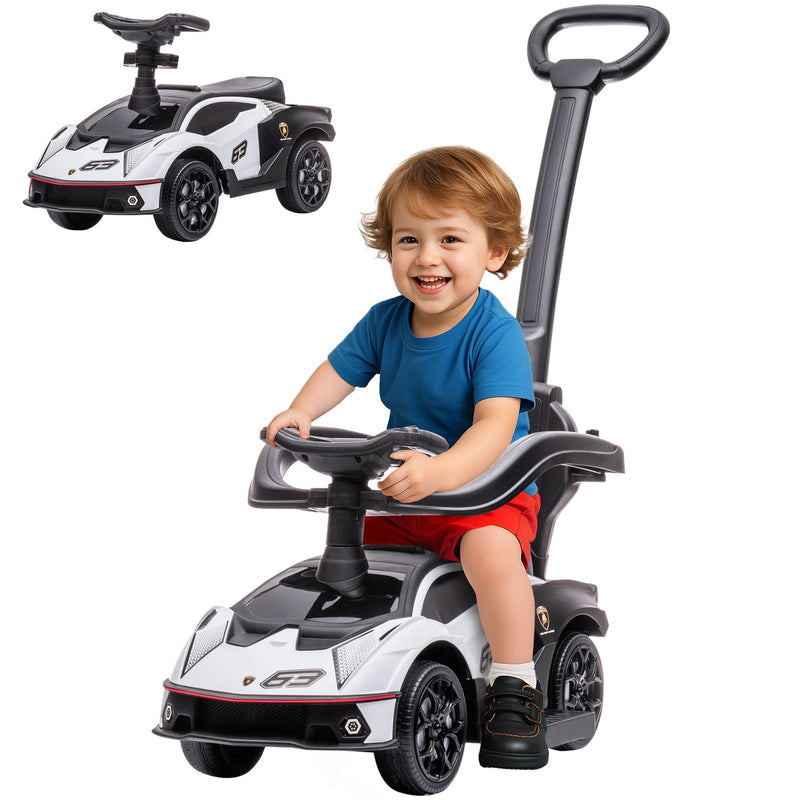 Toddler Push Walker Car Stroller with Music for Ages 1-3