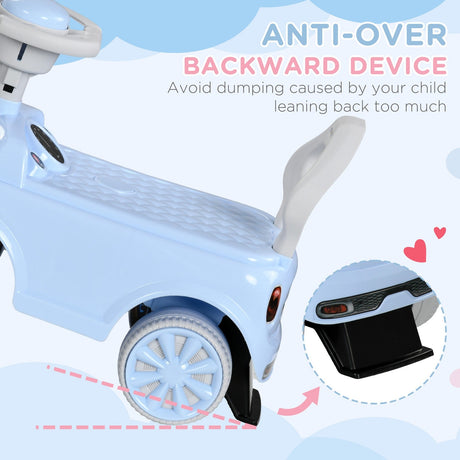 Toddler Ride-On Foot-to-Floor Sliding Car Toy in Light Blue