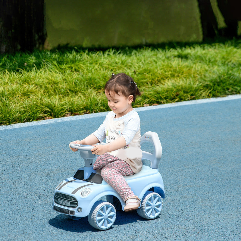Toddler Ride-On Foot-to-Floor Sliding Car Toy in Light Blue