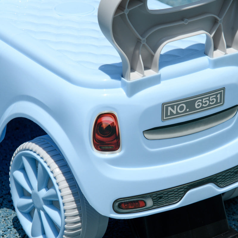 Toddler Ride-On Foot-to-Floor Sliding Car Toy with Lights in Blue