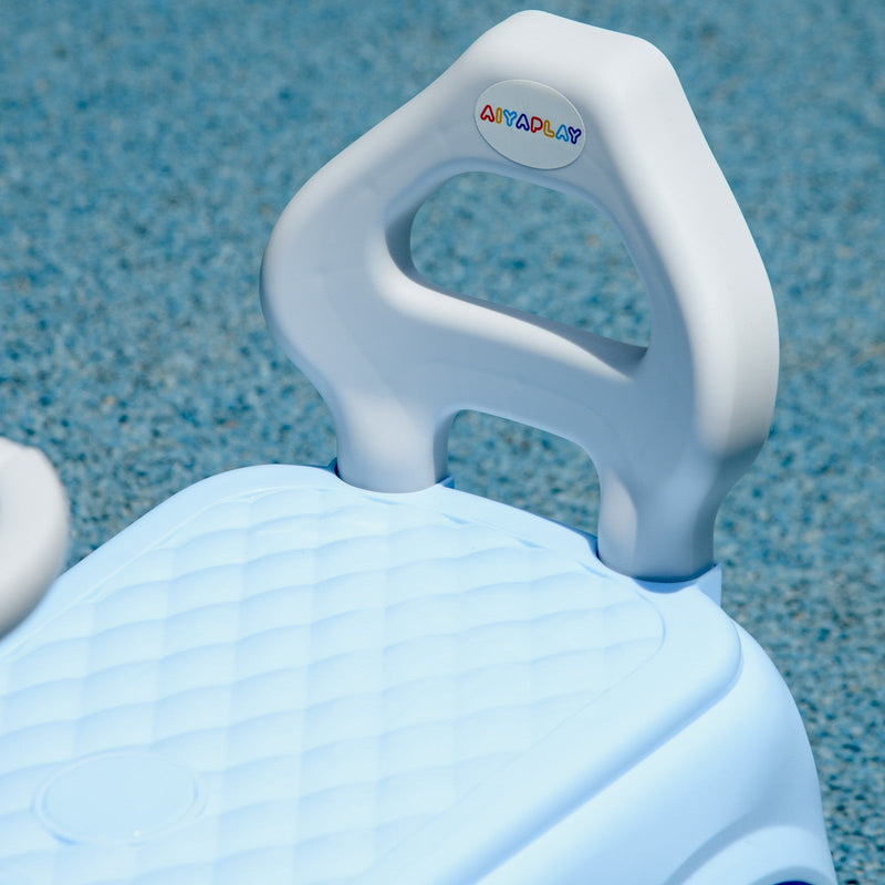 Toddler Ride-On Foot-to-Floor Sliding Car Toy with Lights in Blue