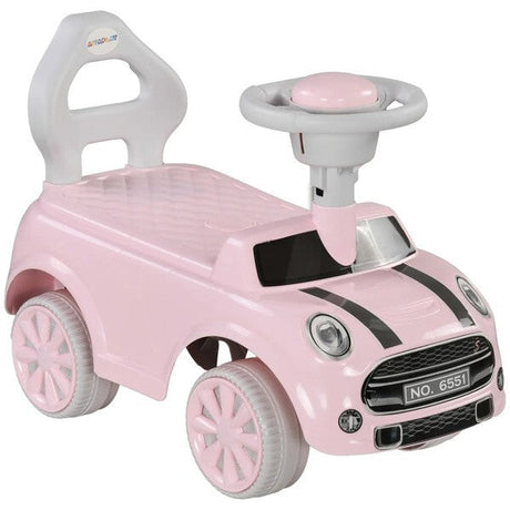 Pink Toddler Ride-On Toy with Horn and Safety Features for Ages 18-36 Months