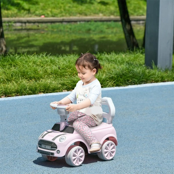 Toddler Ride-On Toy with Horn and Safety Features Interactive Fun for 18-36 Months Pink