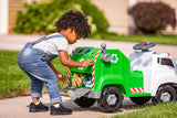 Battery-Powered Rechargeable Ride-On Garbage Truck Toy for Toddlers