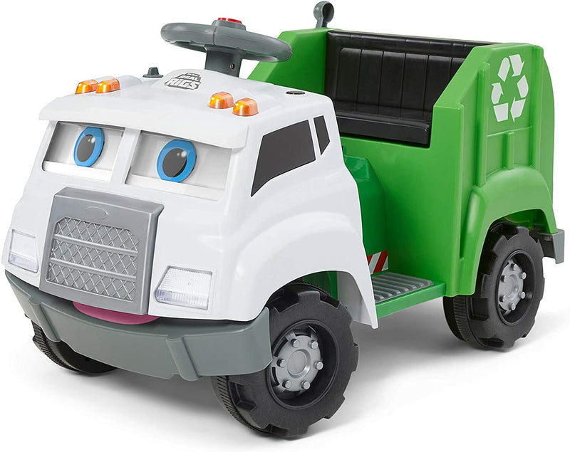 Battery-Powered Rechargeable Ride-On Garbage Truck Toy for Toddlers