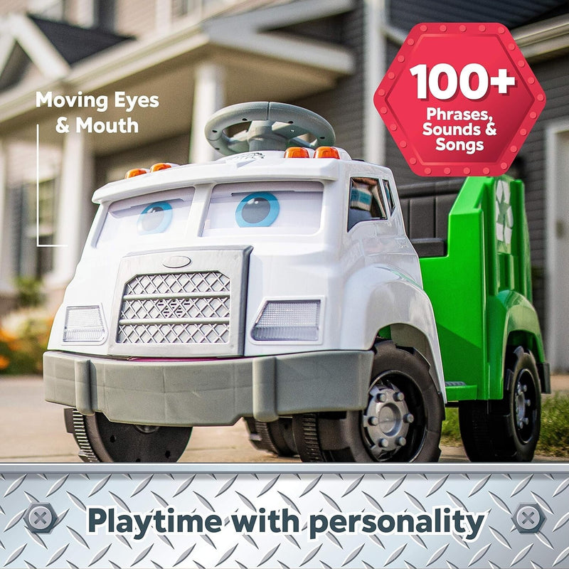 Battery-Powered Rechargeable Ride-On Garbage Truck for Toddlers