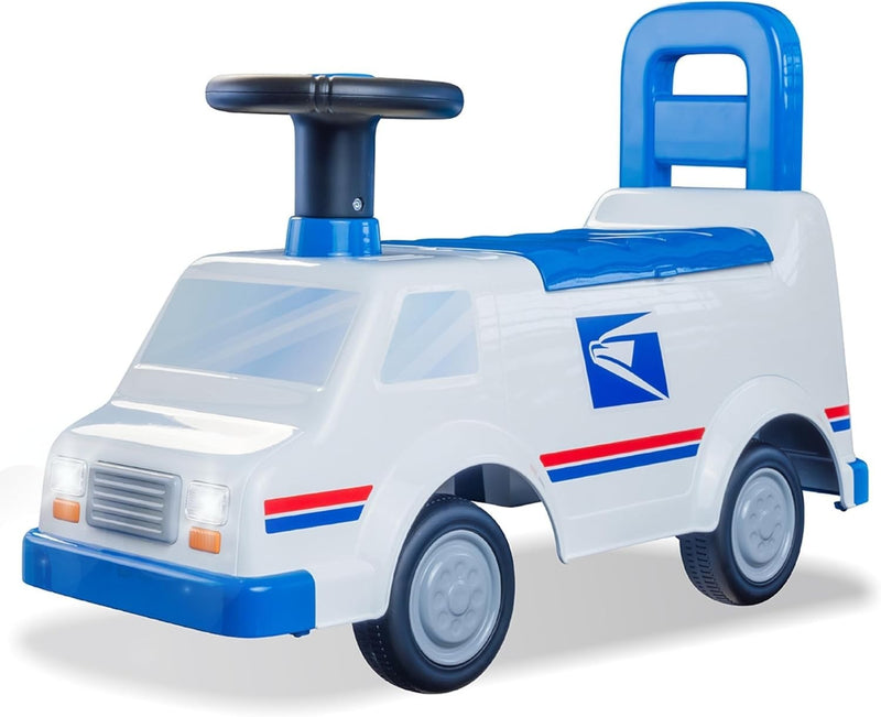 Toddler Ride-On Mail Truck Toy Supporting Up to 44 lbs for Safe Play Adventures