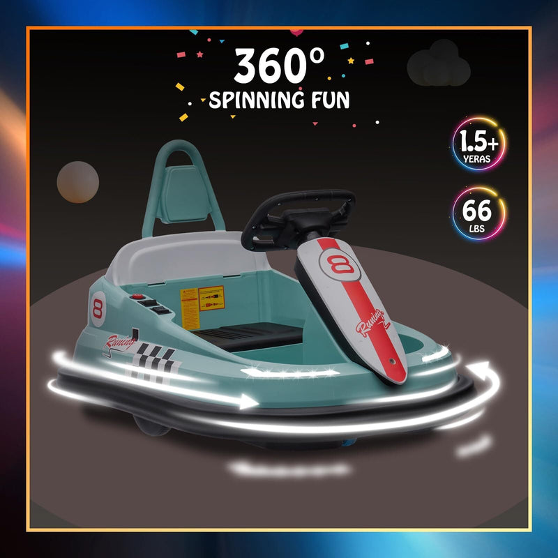 Electric 6V Ride-On Bumper Car Toy for Toddlers Ages 3-6 Boys and Girls