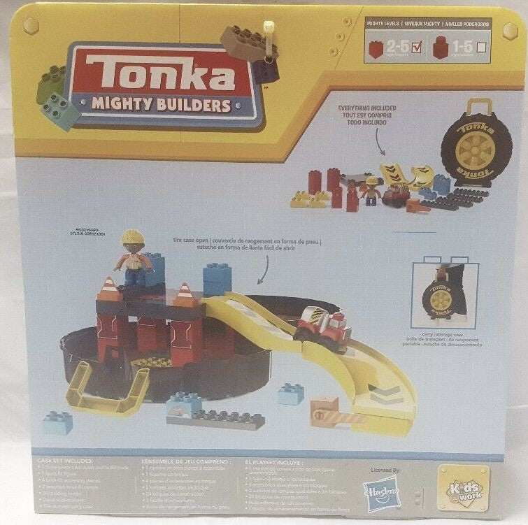 Mighty Builders Tire Track Playset with Storage Case, 35 Pieces