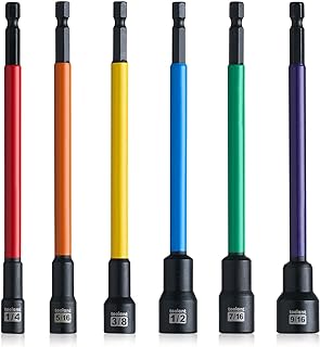 toolant Extra Long Nut Driver Bit Set, 6PCS TekShack