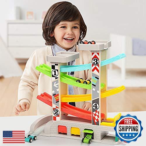 Bright Car Ramp Race Track Toy for Toddlers Ages 2-4 Years