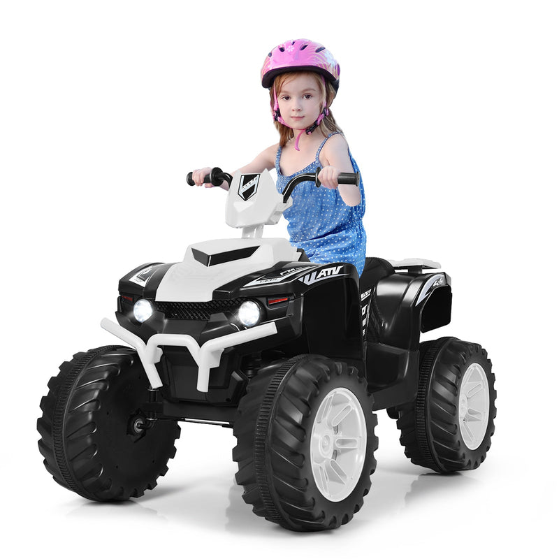 12V Electric Kids Quad ATV Ride-On Car with LED Lights