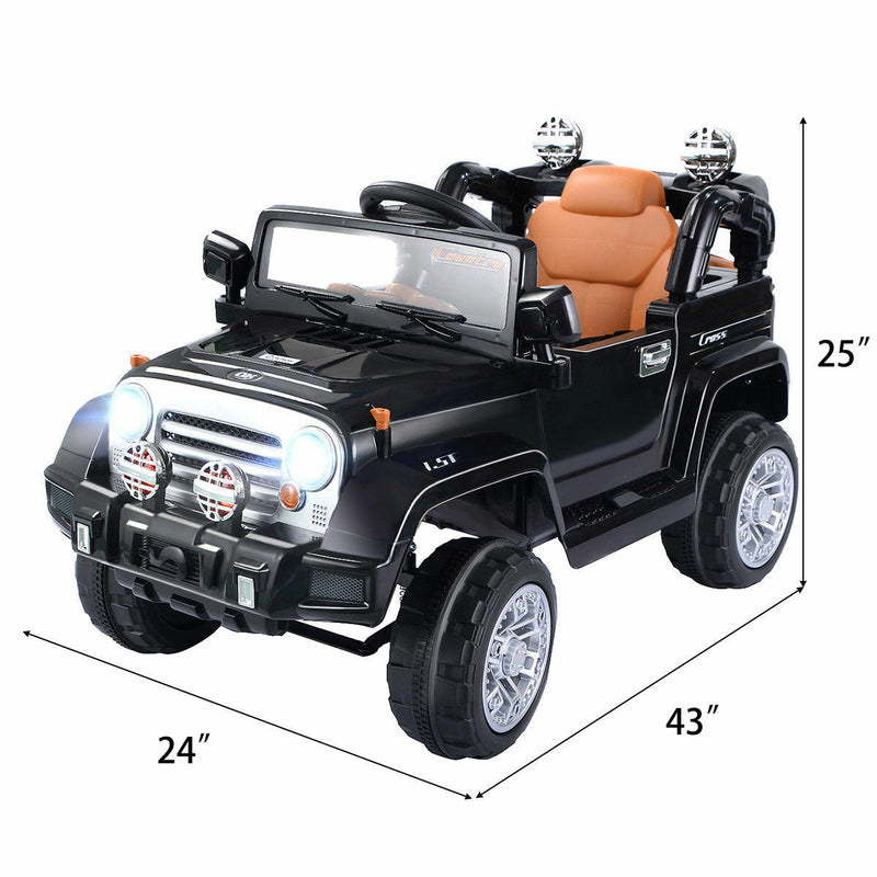12V Electric Kids Ride-On Truck Toy with RC Remote Control