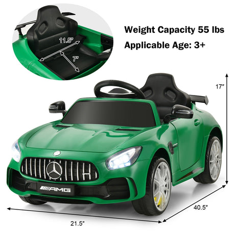 12V Electric Ride-On Car for Kids Licensed Mercedes-Benz GTR Battery Powered