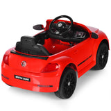 12V Electric Ride-On Volkswagen Beetle Car for Toddlers with Remote Control