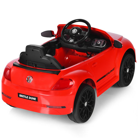 12V Electric Ride-On Volkswagen Beetle Car for Toddlers with Remote Control