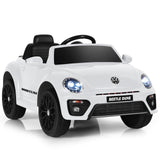 12V Electric Ride-On Volkswagen Beetle Car for Toddlers with Remote Control