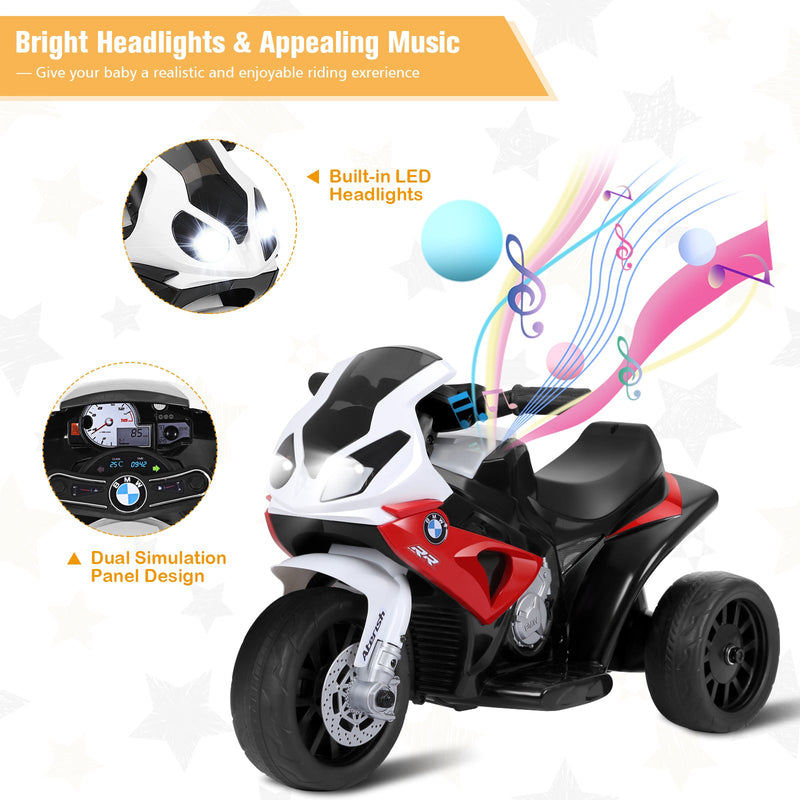 3-Wheel 6V Electric Kids Ride-On BMW Licensed Motorcycle Car