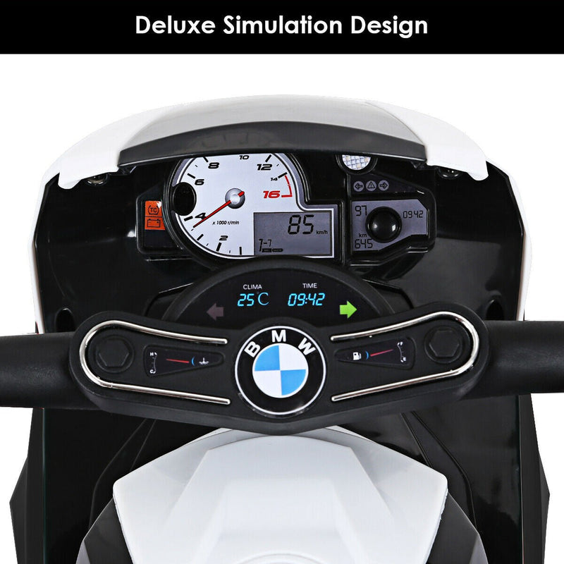 6V Electric 3-Wheel Ride-On Motorcycle for Kids Licensed BMW Design