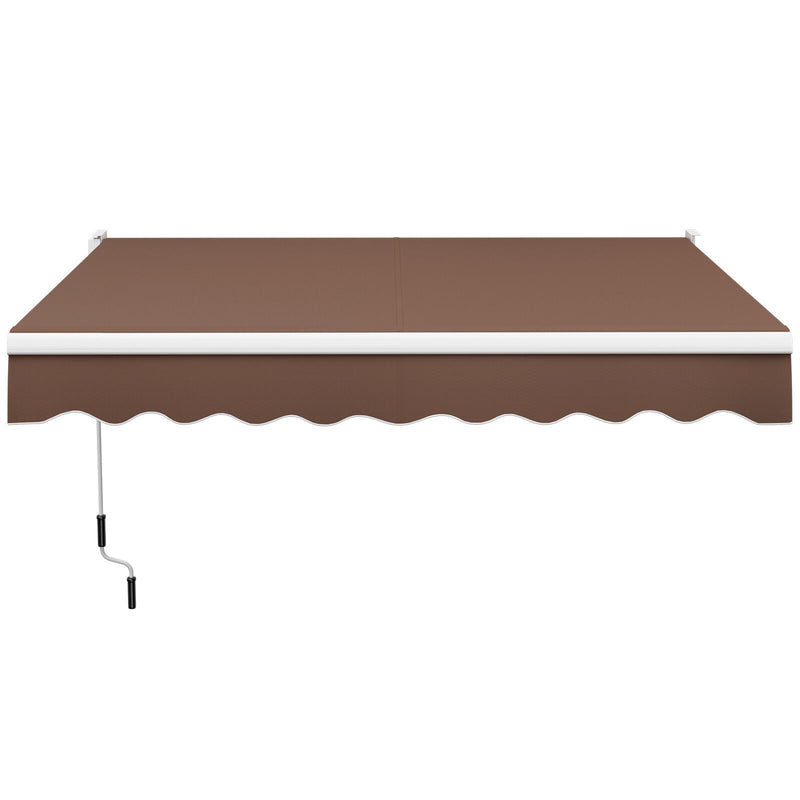 8' x 6.6' Retractable Awning with Aluminum Frame and Sun Water Protection PA Fabric
