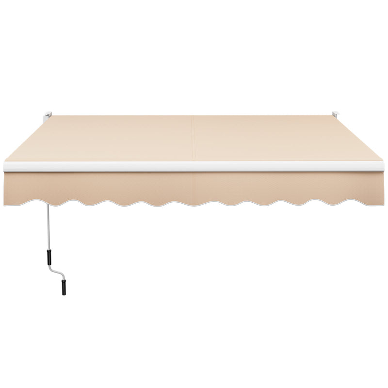 8' x 6.6' Retractable Awning with Aluminum Frame and Sun Water Protection PA Fabric