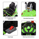 Kids Electric Ride-On Excavator Truck with Front Loader and Digger Scooter