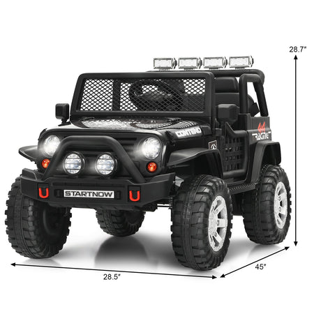 12V Electric Kids Ride-On Truck with Remote Control and Rechargeable Battery