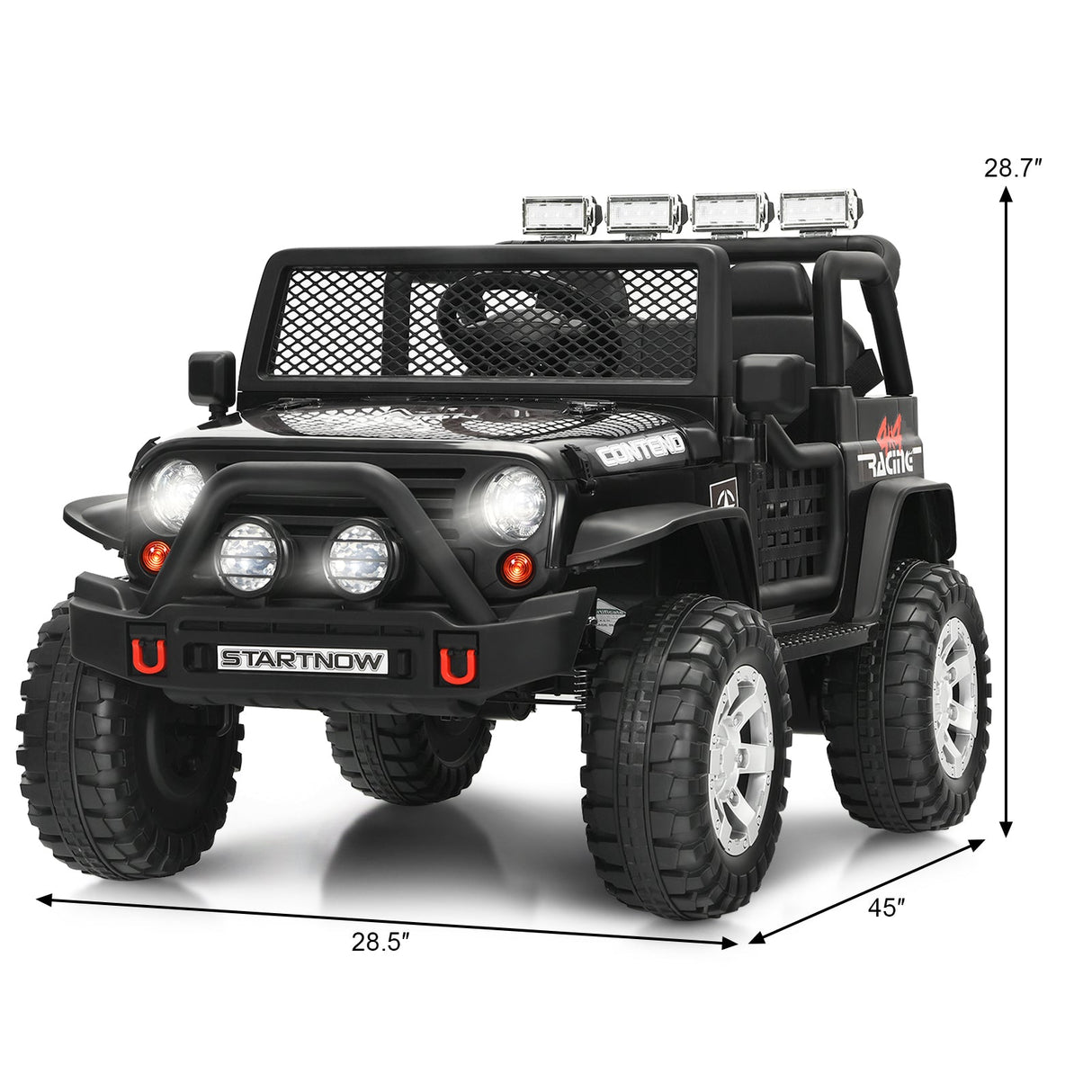 12V Electric Kids Ride-On Truck with Remote Control and Rechargeable Battery