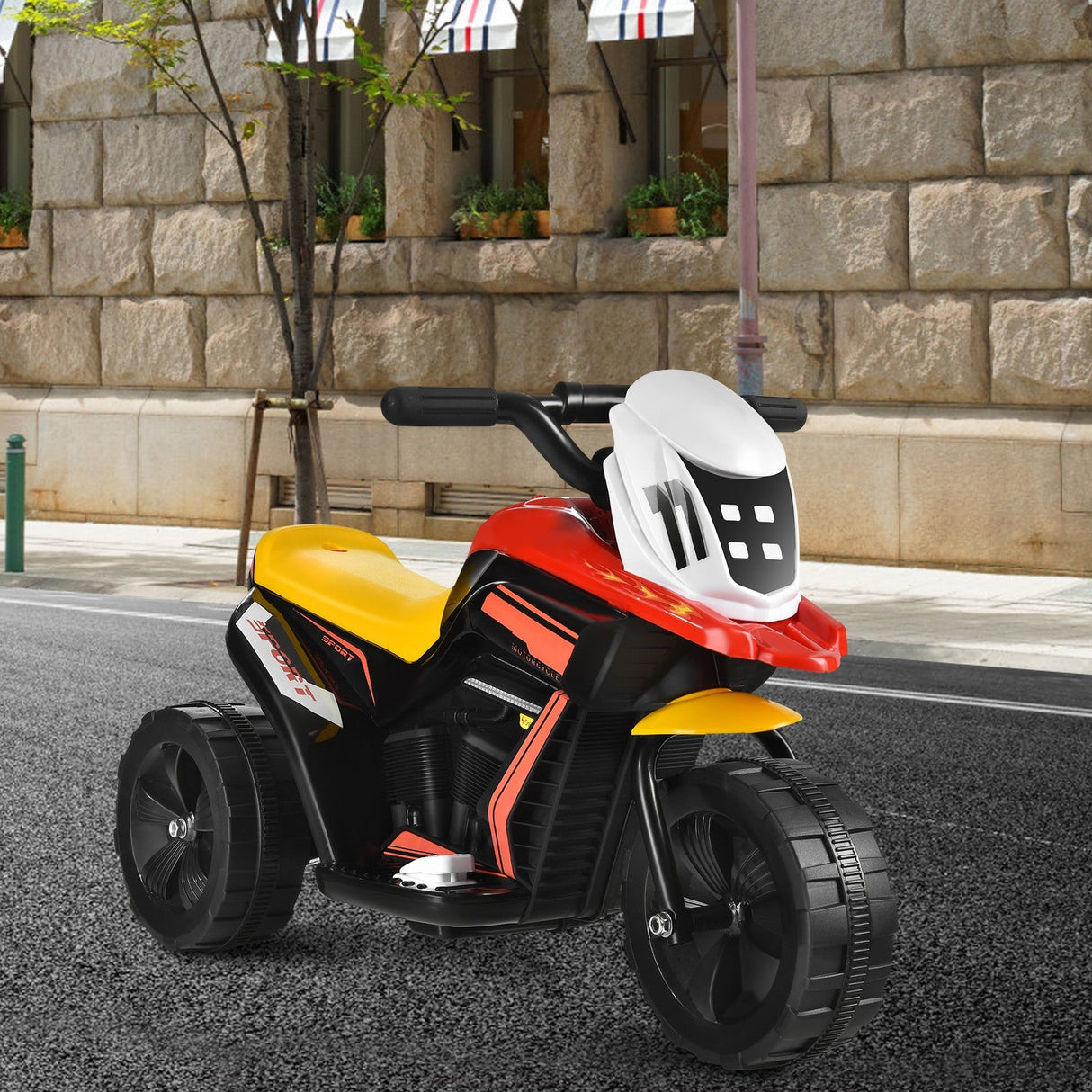 Electric Ride-On 3-Wheel Tricycle Motorcycle Toy for Toddlers