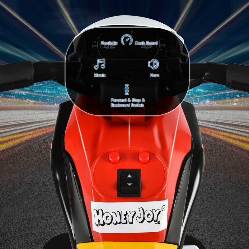 Electric Ride-On 3-Wheel Tricycle Motorcycle Toy for Toddlers