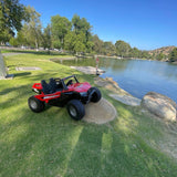 24V XL 4x4 Ride-On Buggy with Rubber Tires and Remote Control for Ages 1-10, Red