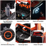48V XL Can-Am Maverick Ride-On UTV Toy with Remote Control 4WD in Orange