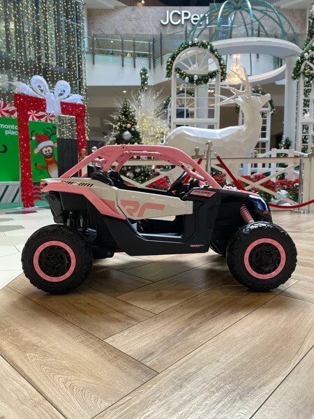 48V XL Pink Remote Control 4WD Ride-On Can-Am Maverick UTV Toy